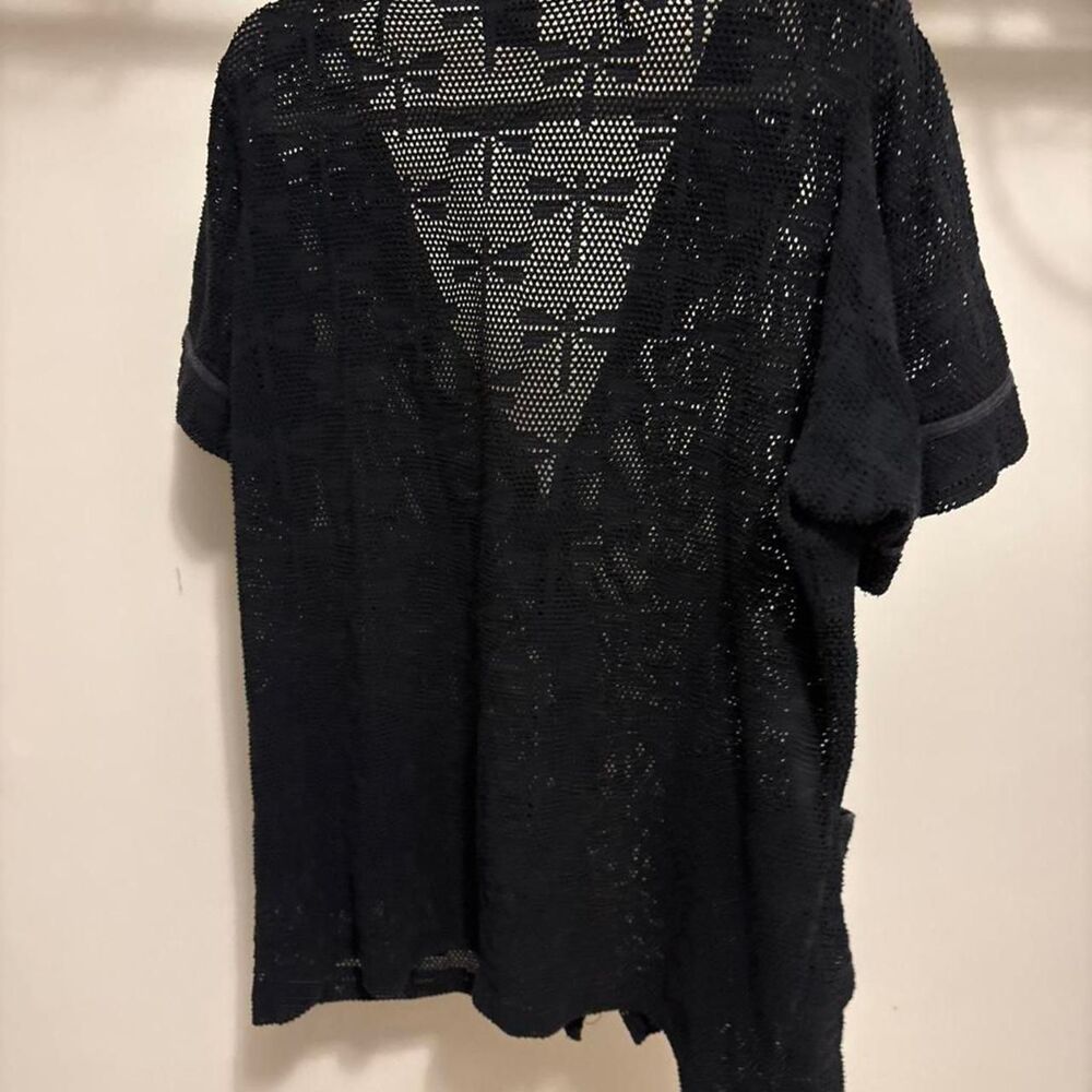 Dotti Women's black mesh dragonfly Cover-up top